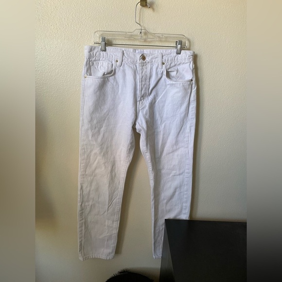 Frame Women’s Le Slouch Denim in Rumpled Blanc Grind Jeans White Size 28 - Picture 2 of 9